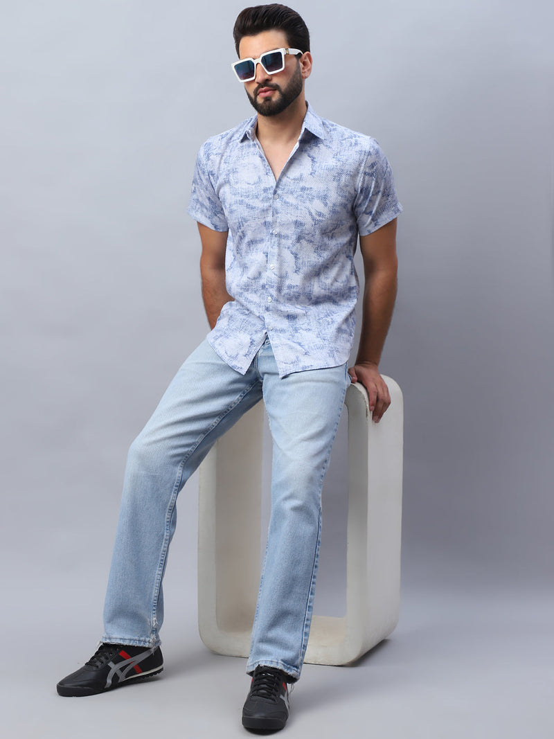 Abstract Printed Casual Shirt for Men