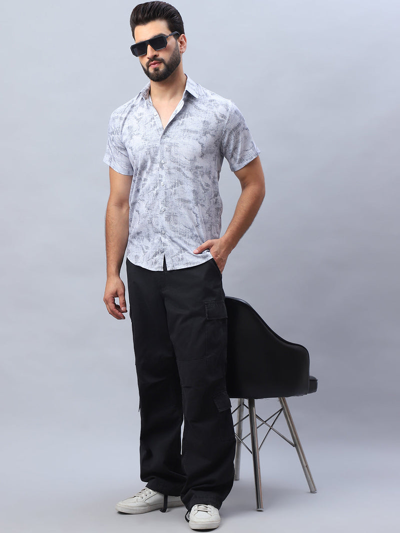 Abstract Printed Casual Shirt for Men