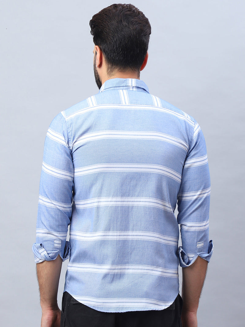 Striped Cotton Casual Shirt For Men