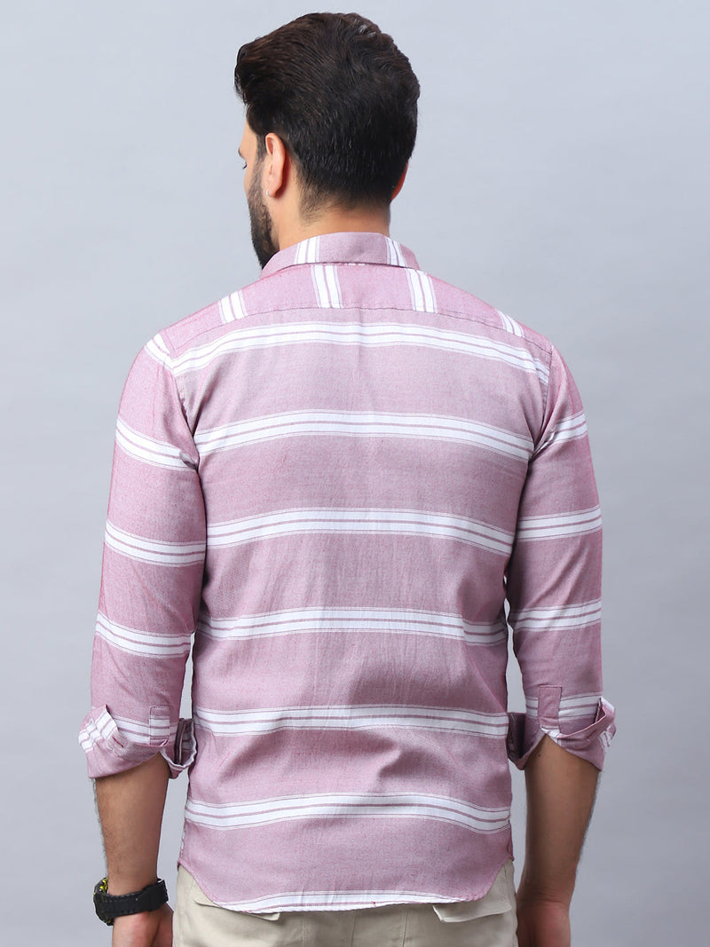 Striped Cotton Casual Shirt For Men