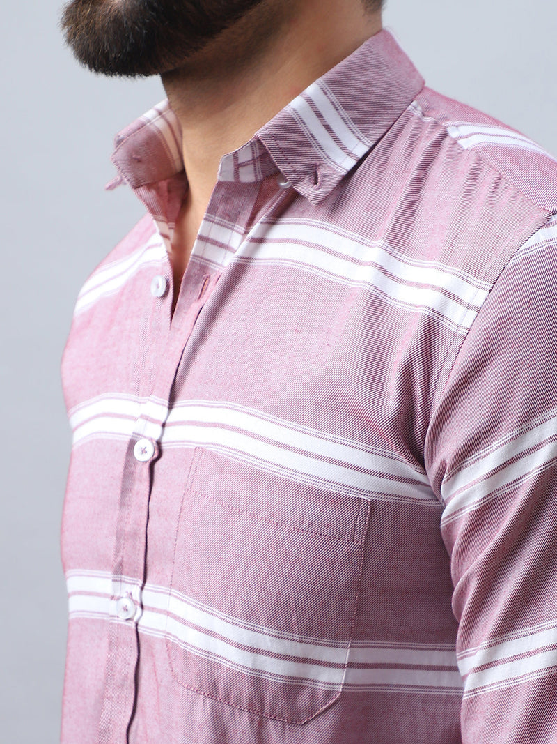 Striped Cotton Casual Shirt For Men