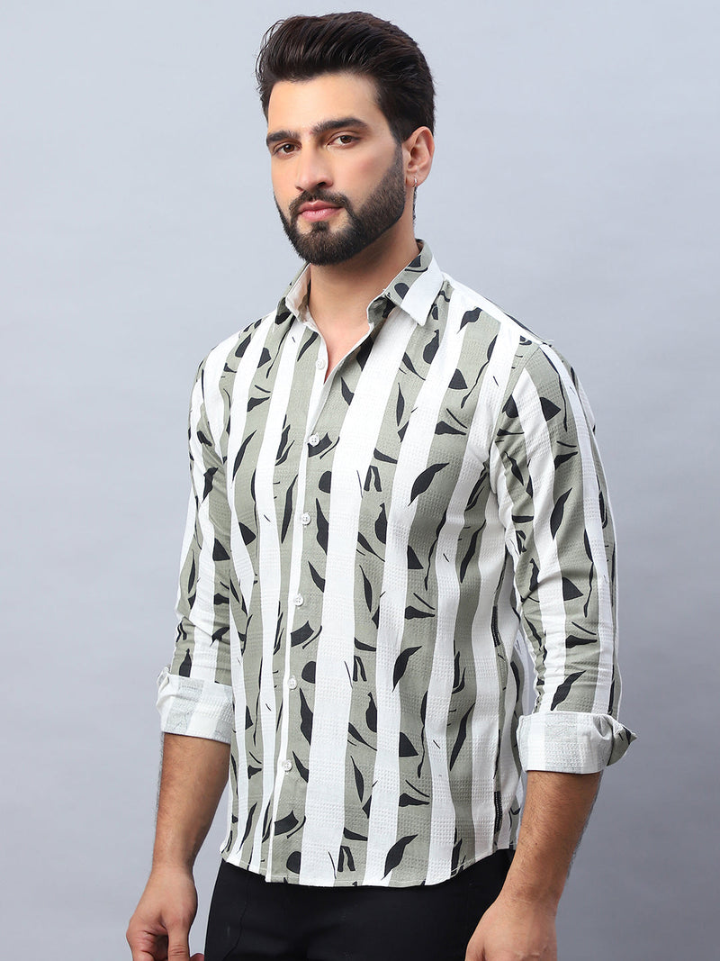 Printed Cotton Casual Shirt For Men