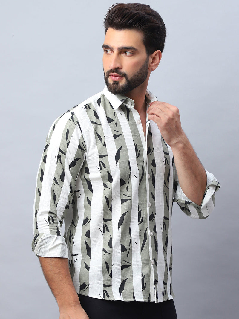 Printed Cotton Casual Shirt For Men