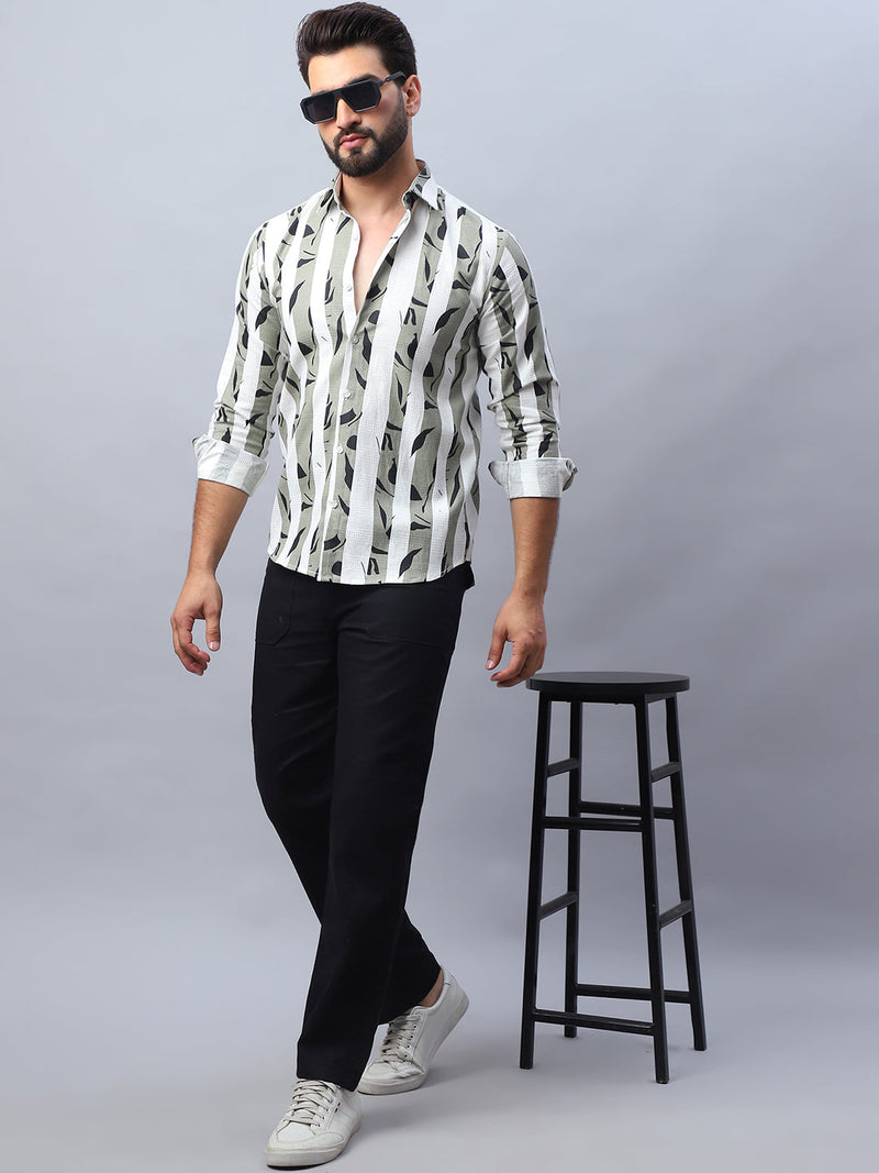 Printed Cotton Casual Shirt For Men