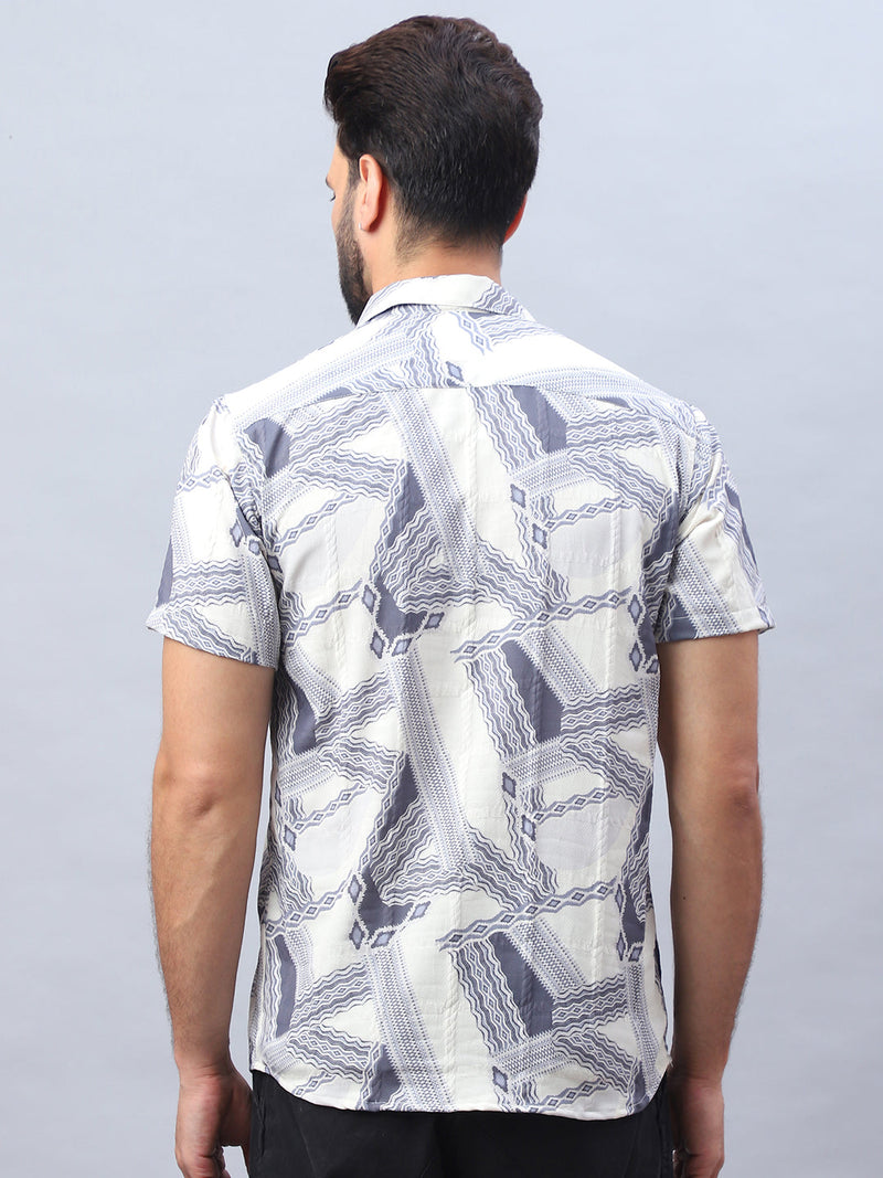 Abstract Printed Casual Shirt for Men