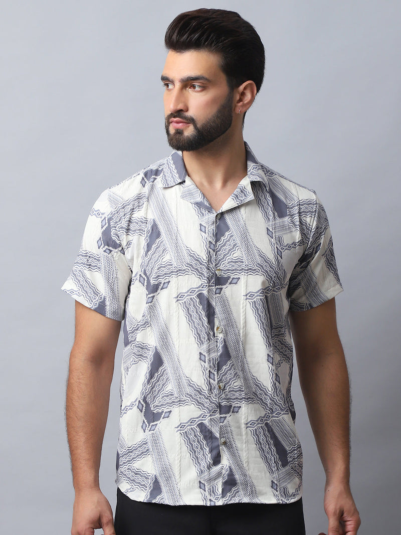 Abstract Printed Casual Shirt for Men