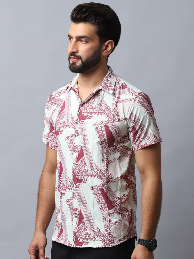 Abstract Printed Casual Shirt for Men