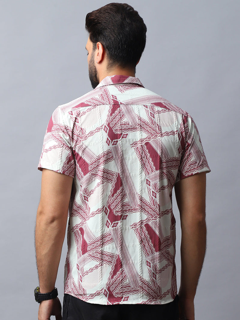 Abstract Printed Casual Shirt for Men