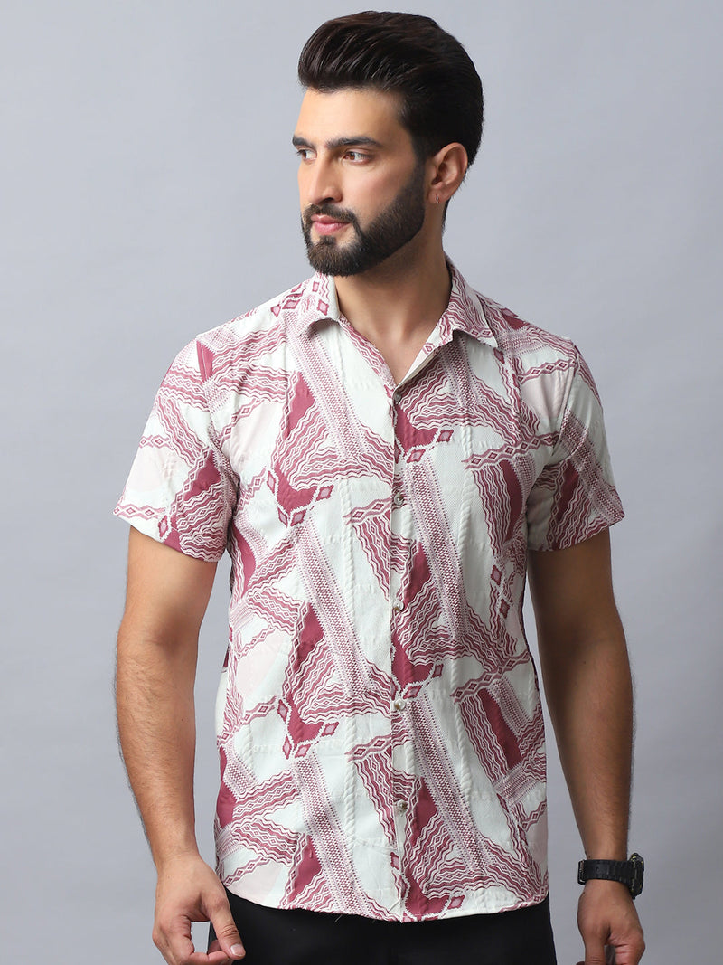 Abstract Printed Casual Shirt for Men