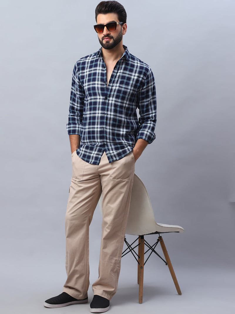 Checked Pure Cotton Casual Shirt for Men