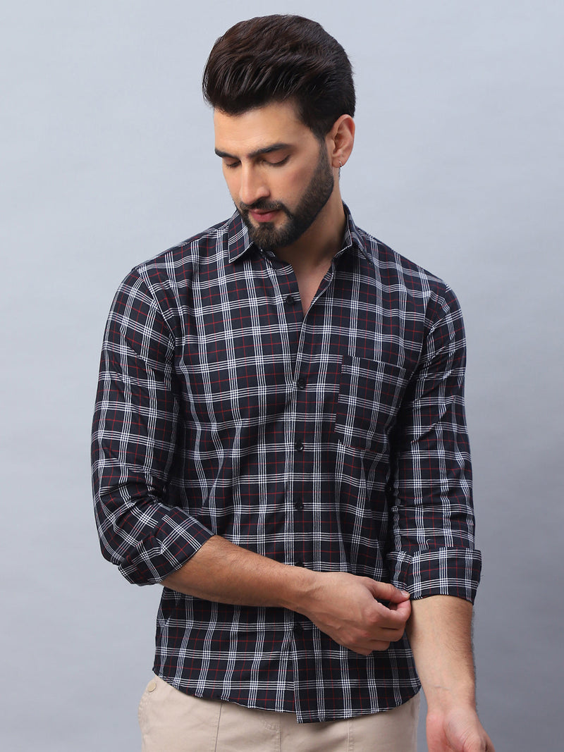 Checked Pure Cotton Casual Shirt for Men