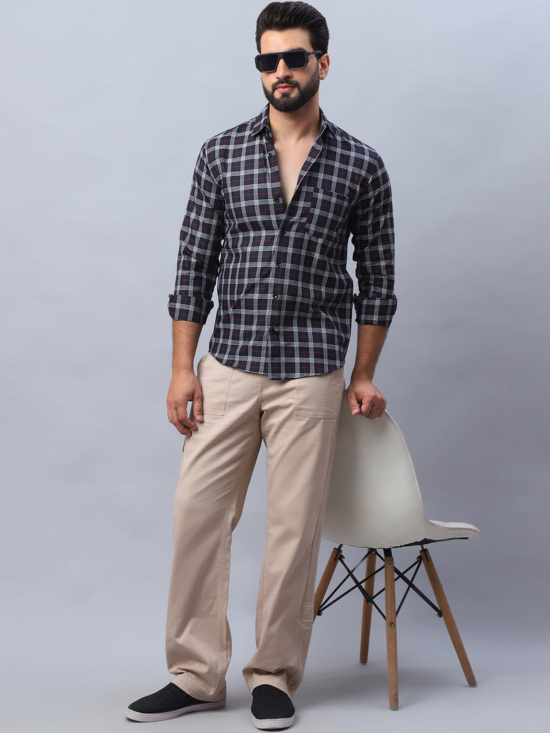 Checked Pure Cotton Casual Shirt for Men