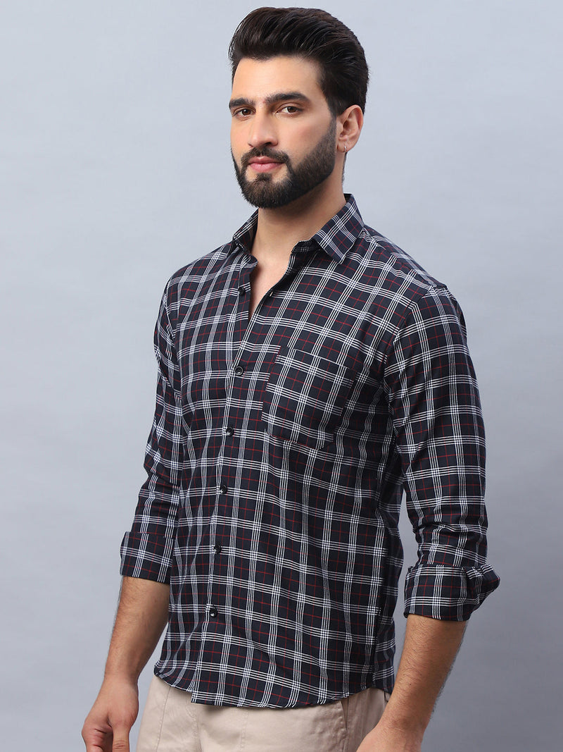 Checked Pure Cotton Casual Shirt for Men