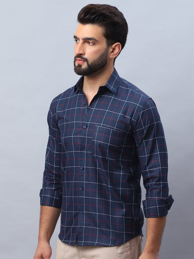 Checked Pure Cotton Casual Shirt for Men