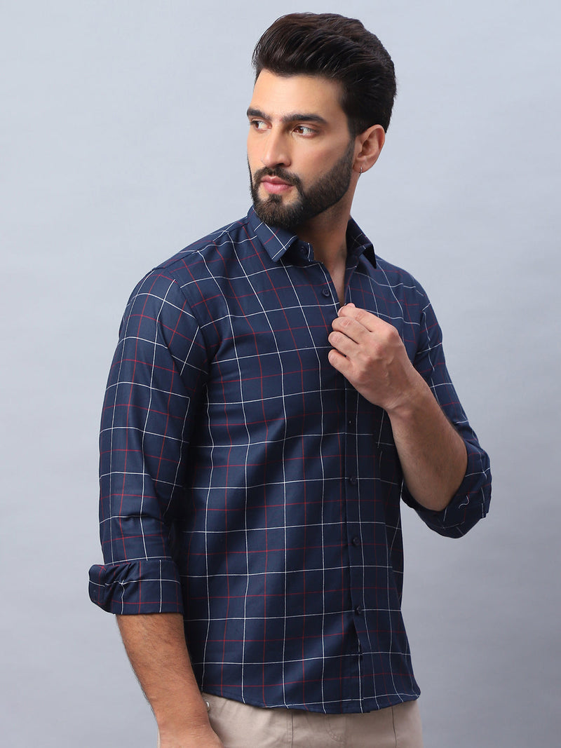 Checked Pure Cotton Casual Shirt for Men