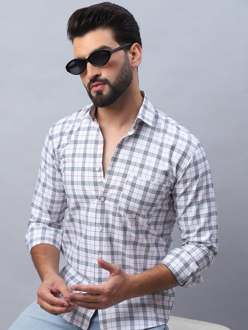 Checked Pure Cotton Casual Shirt for Men