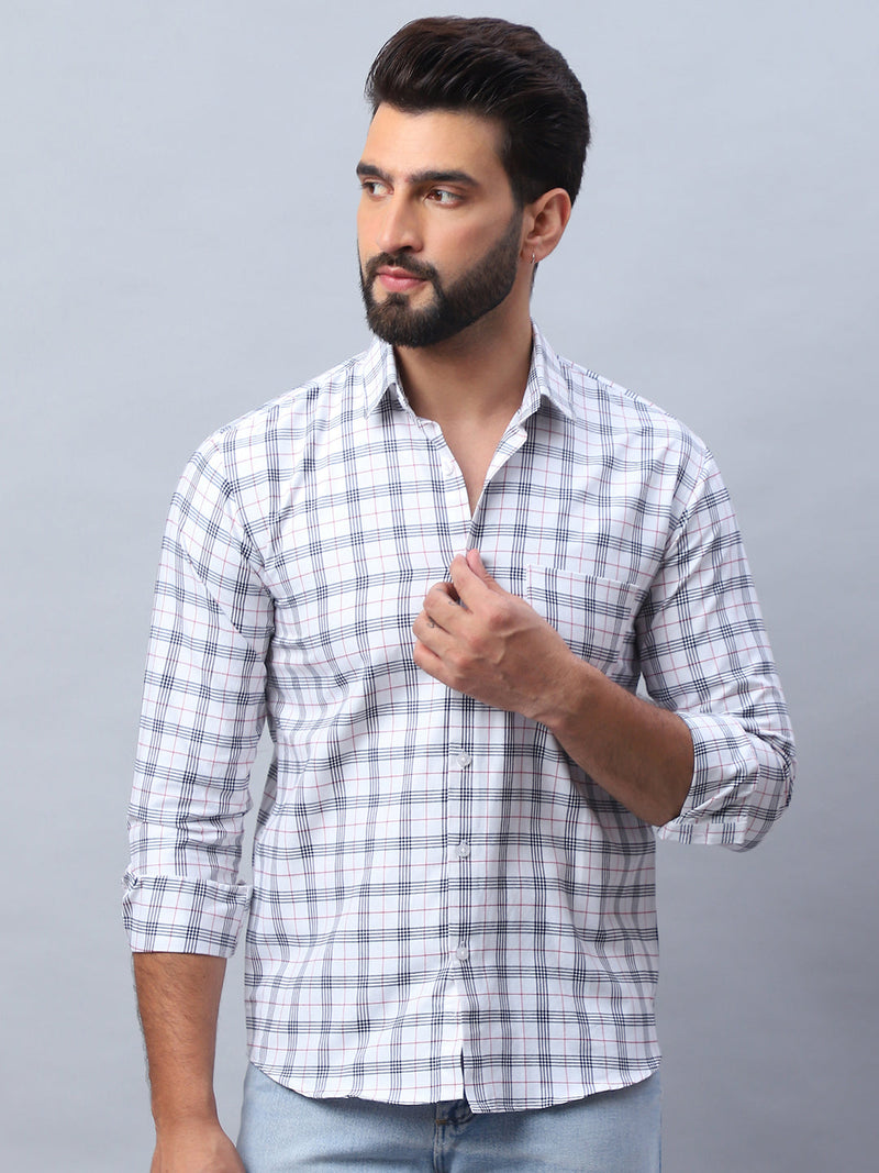 Checked Pure Cotton Casual Shirt for Men