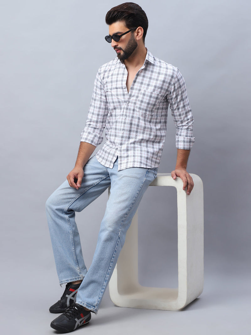 Checked Pure Cotton Casual Shirt for Men