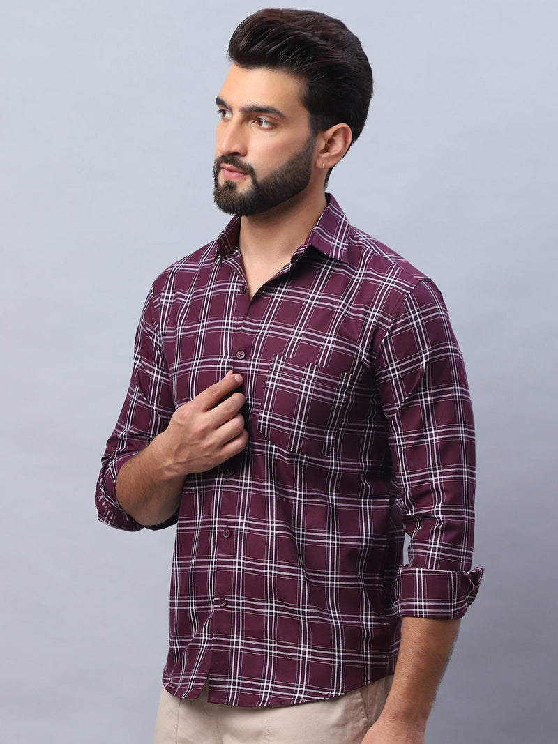 Checked Pure Cotton Casual Shirt for Men