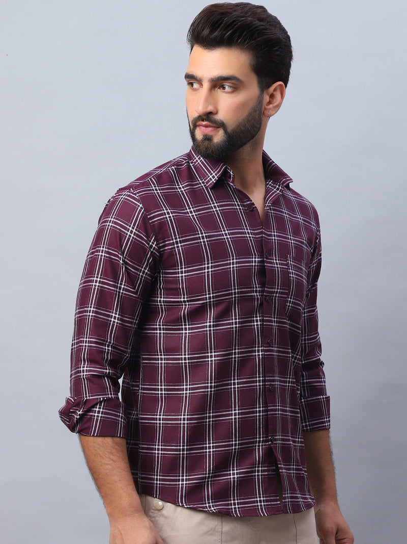 Checked Pure Cotton Casual Shirt for Men