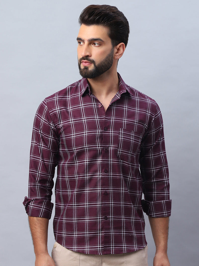 Checked Pure Cotton Casual Shirt for Men