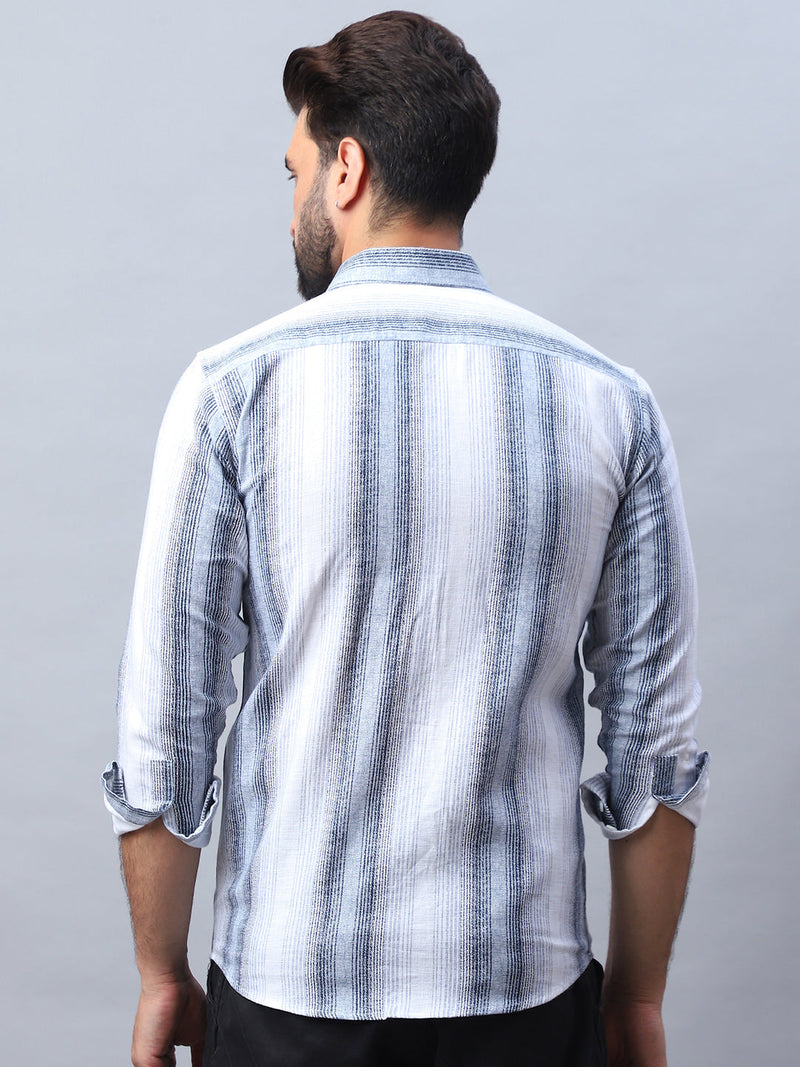 Striped Cotton Casual Shirt for Men