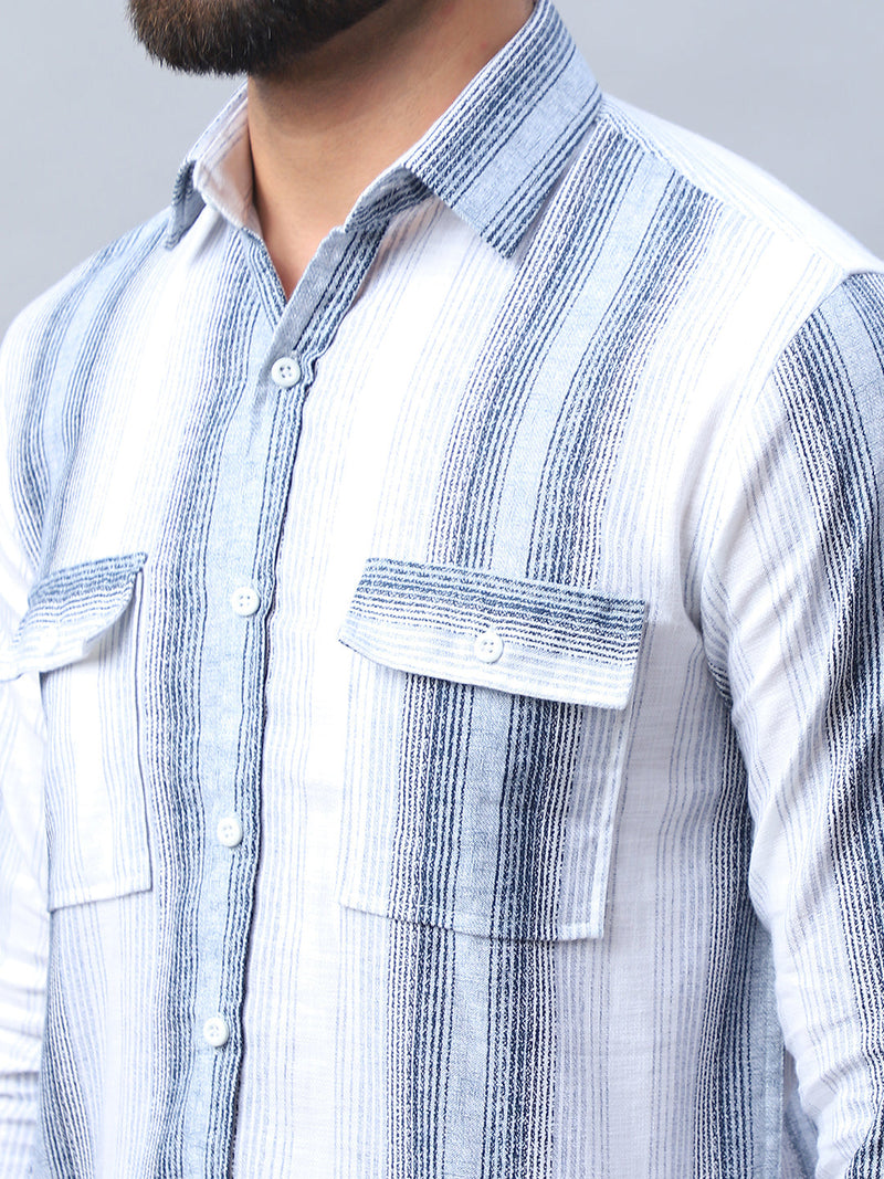 Striped Cotton Casual Shirt for Men