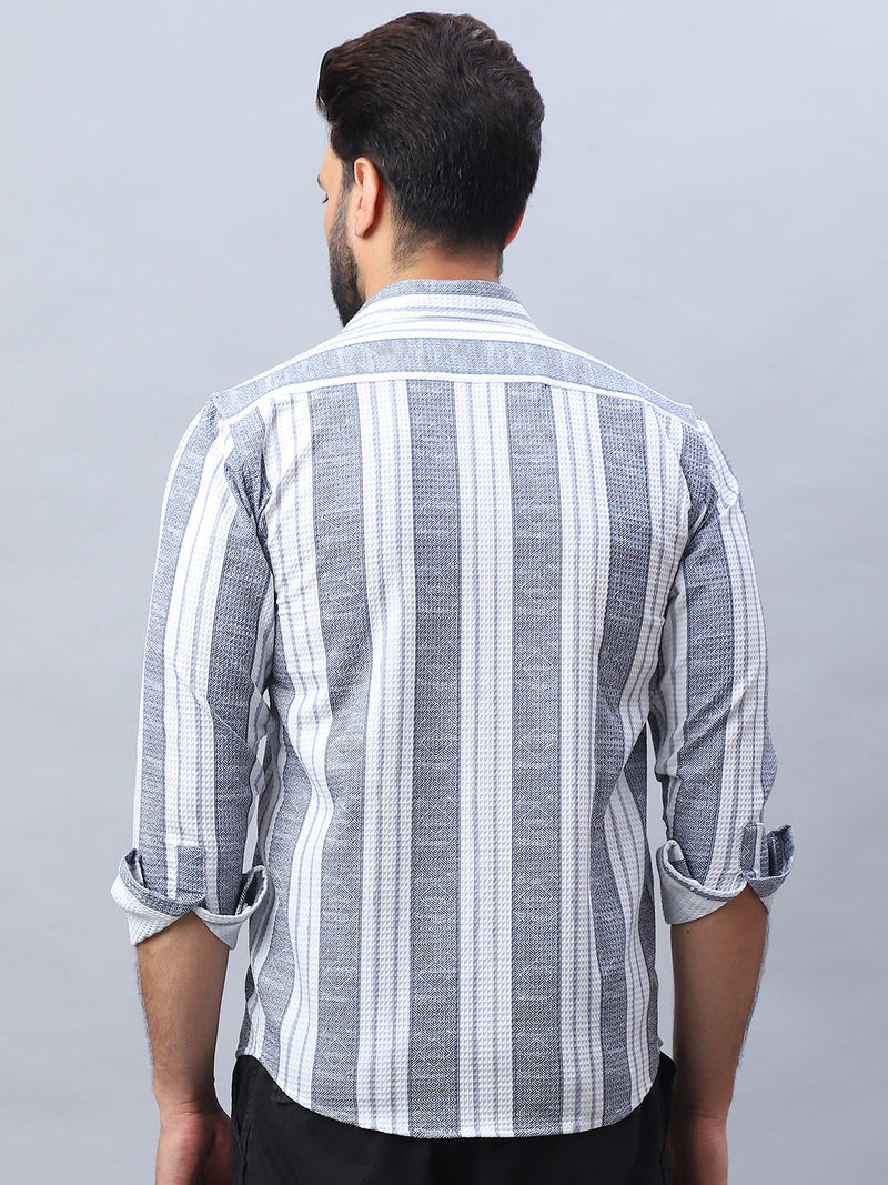 Striped Cotton Casual Shirt for Men