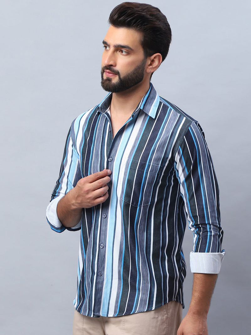 Striped corduroy Casual Shirt for Men