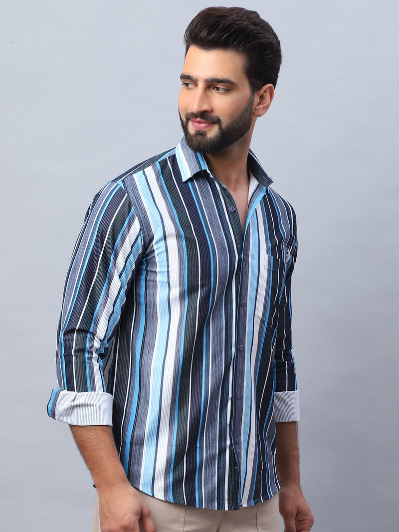 Striped corduroy Casual Shirt for Men