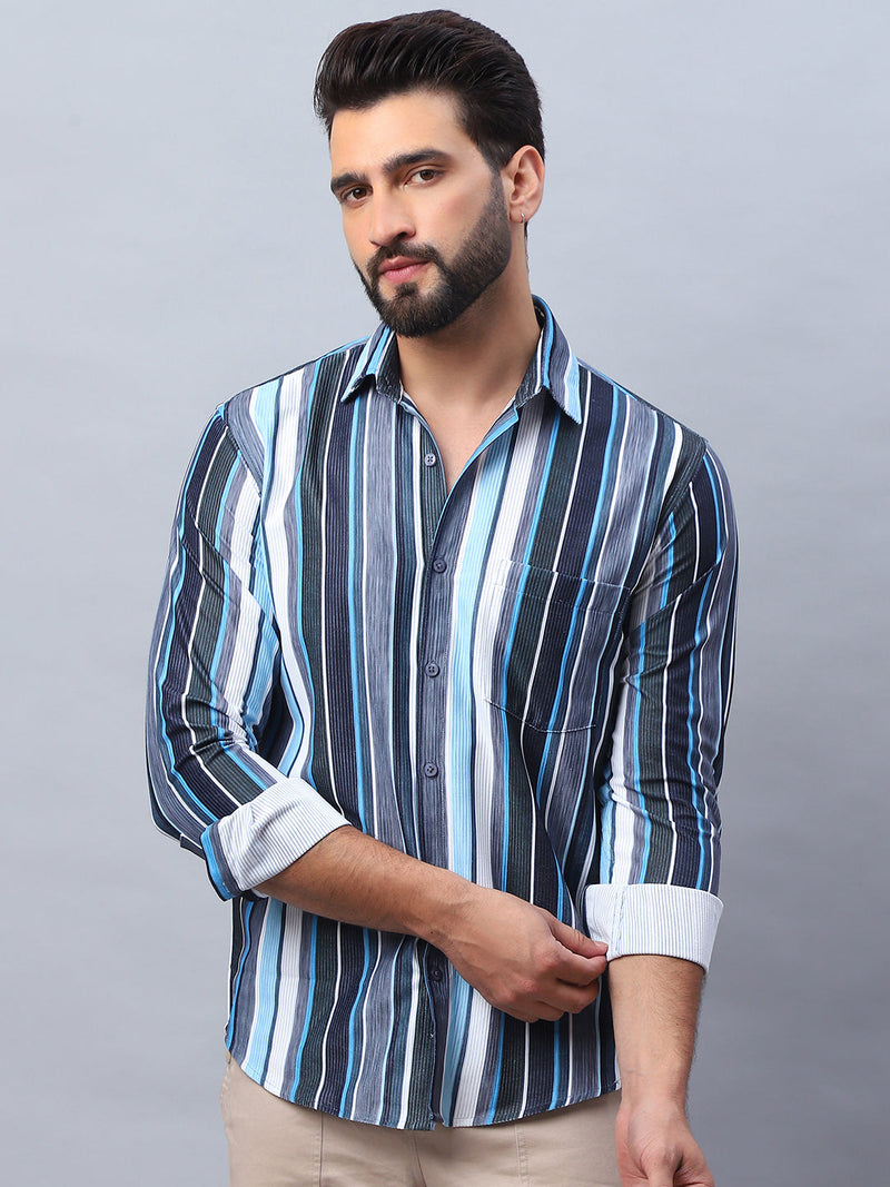 Striped corduroy Casual Shirt for Men