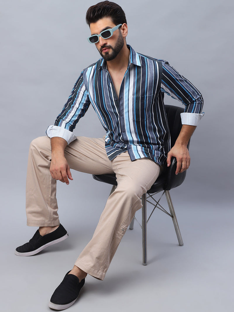 Striped corduroy Casual Shirt for Men