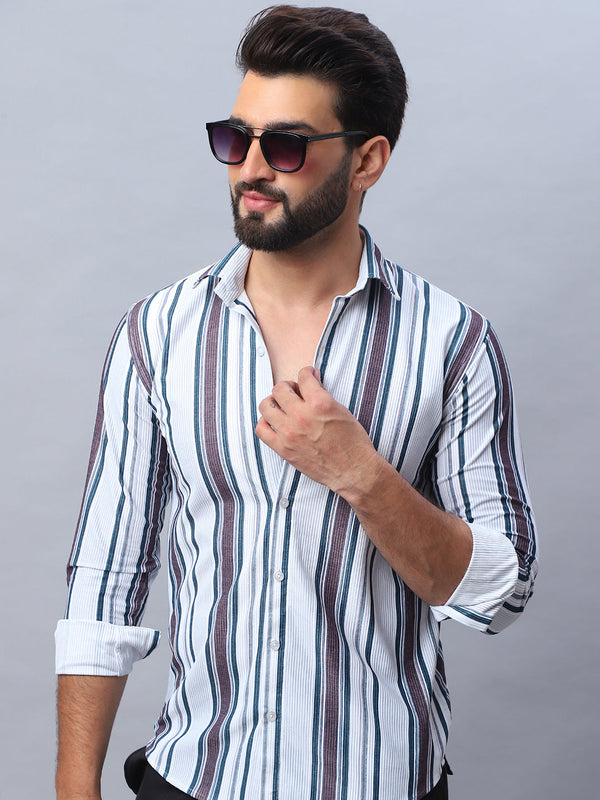 Striped corduroy Casual Shirt for Men