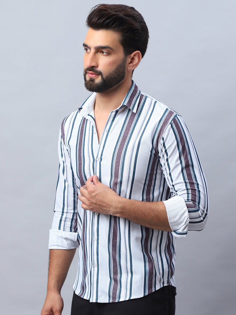 Striped corduroy Casual Shirt for Men