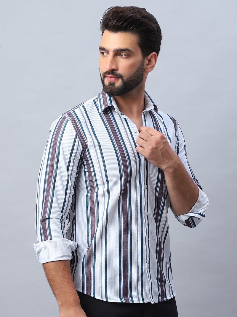 Striped corduroy Casual Shirt for Men