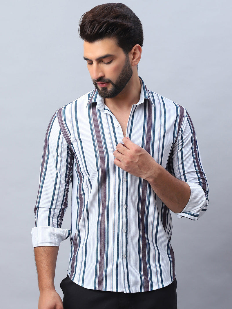 Striped corduroy Casual Shirt for Men