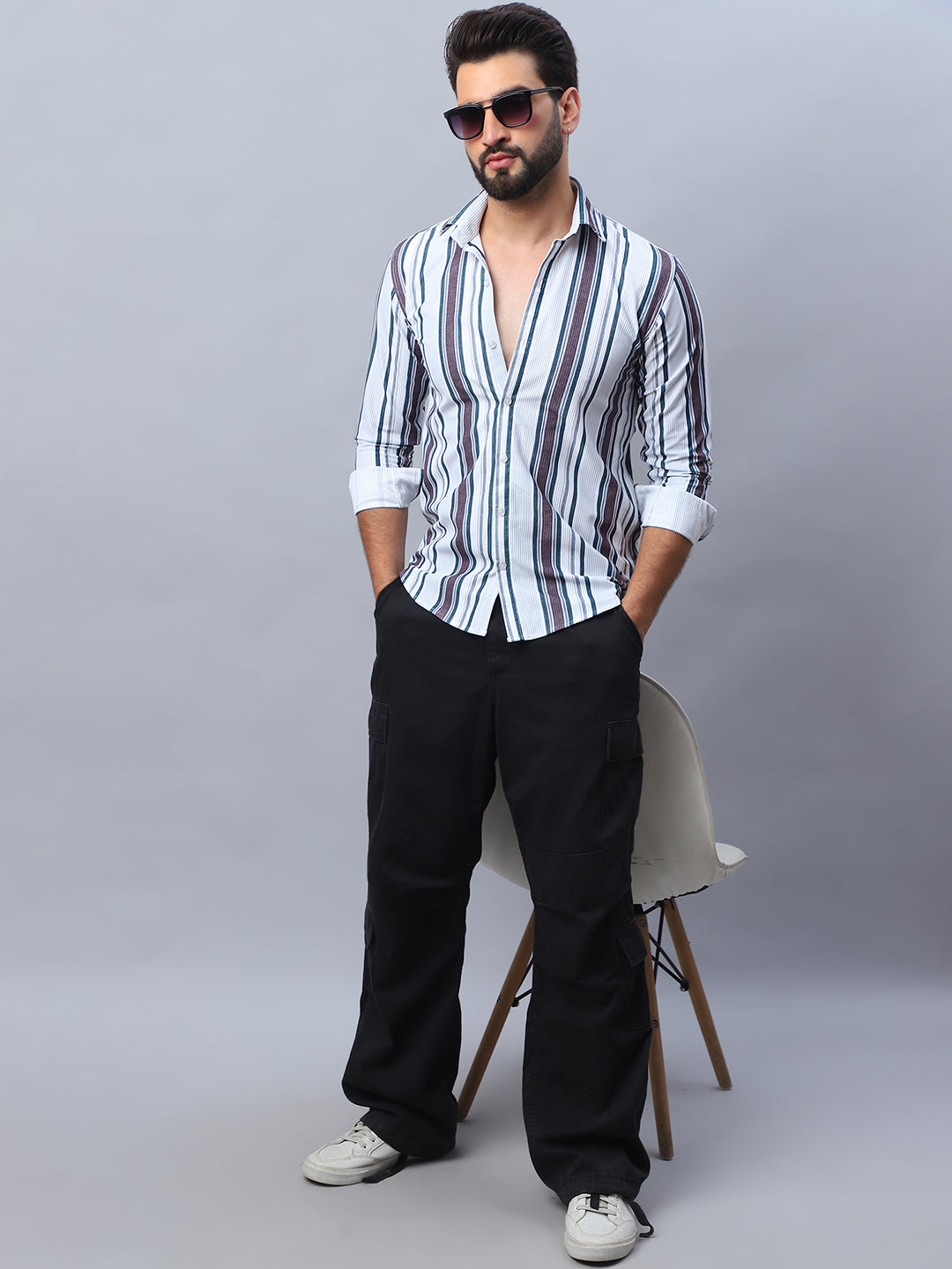 Striped corduroy Casual Shirt for Men