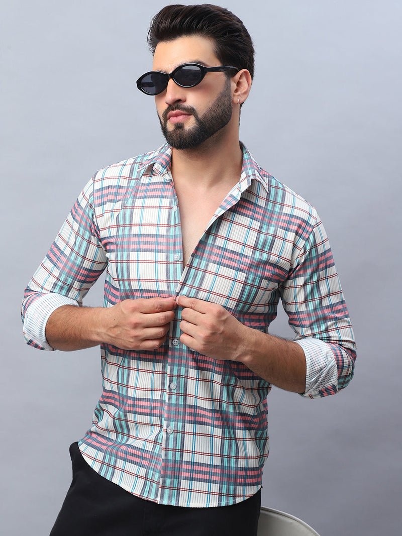 Checked corduroy Casual Shirt for Men