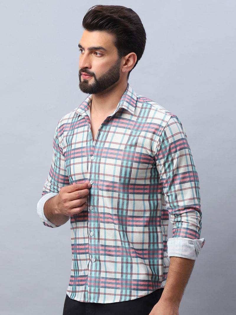 Checked corduroy Casual Shirt for Men