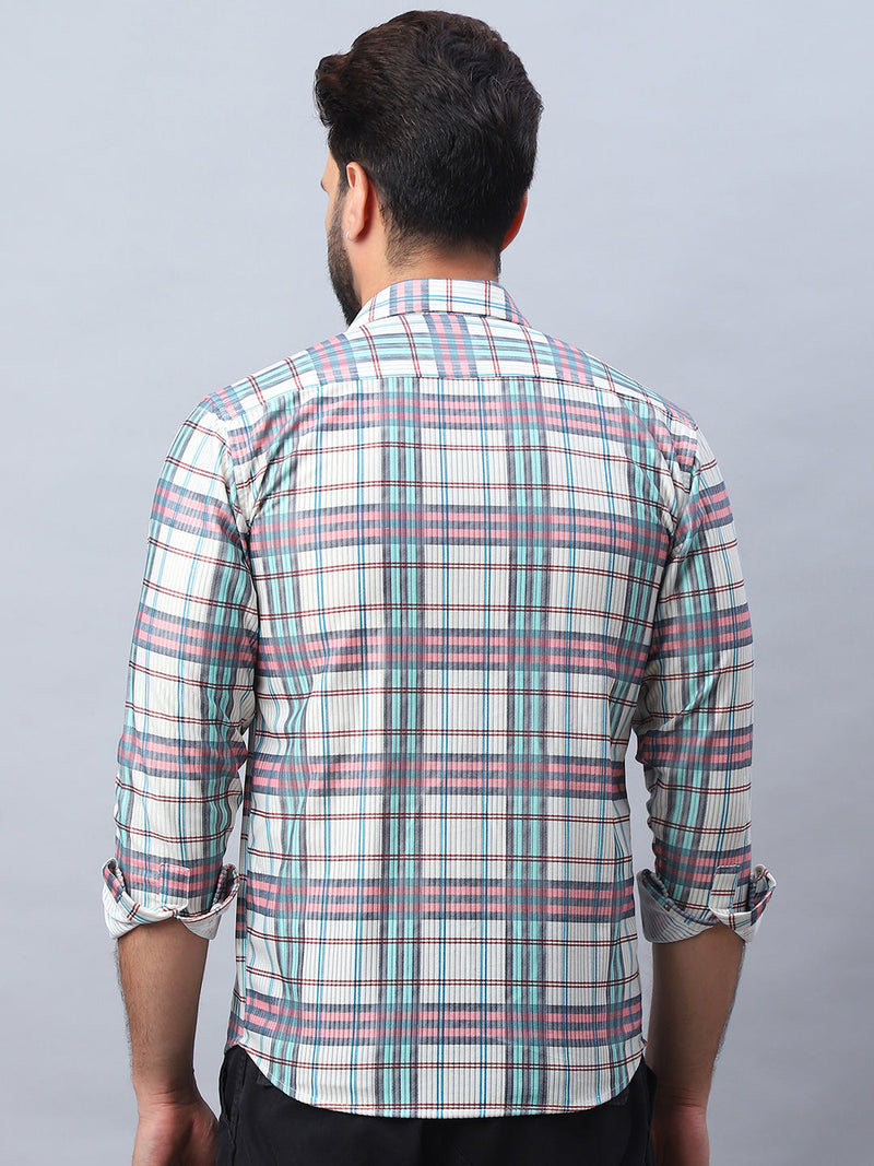 Checked corduroy Casual Shirt for Men