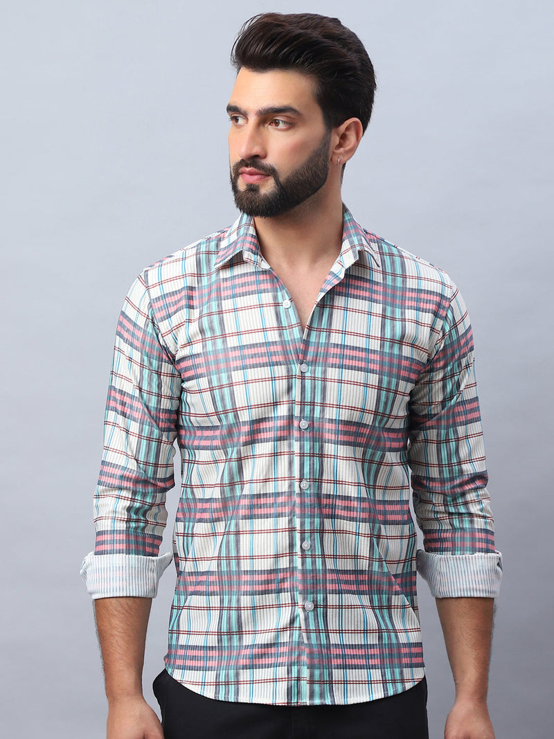 Checked corduroy Casual Shirt for Men