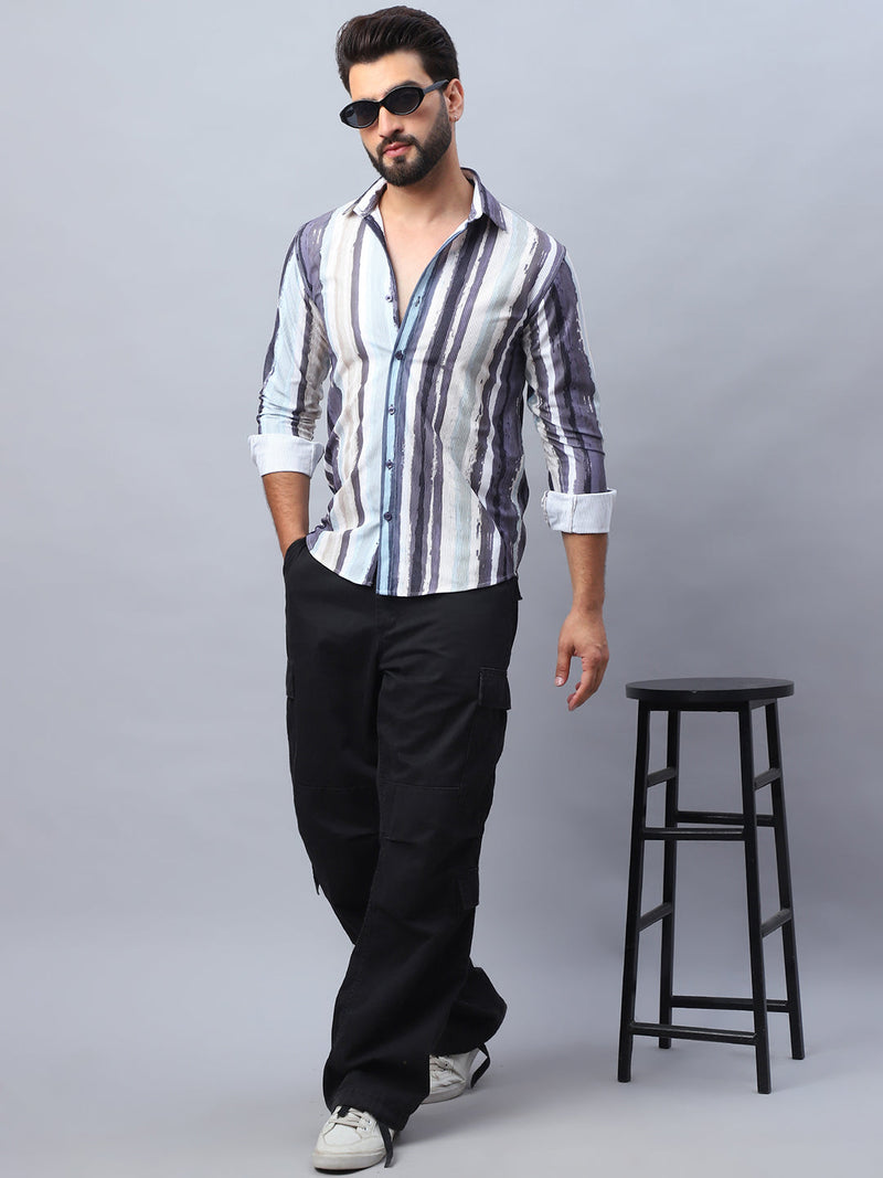 Striped corduroy Casual Shirt for Men