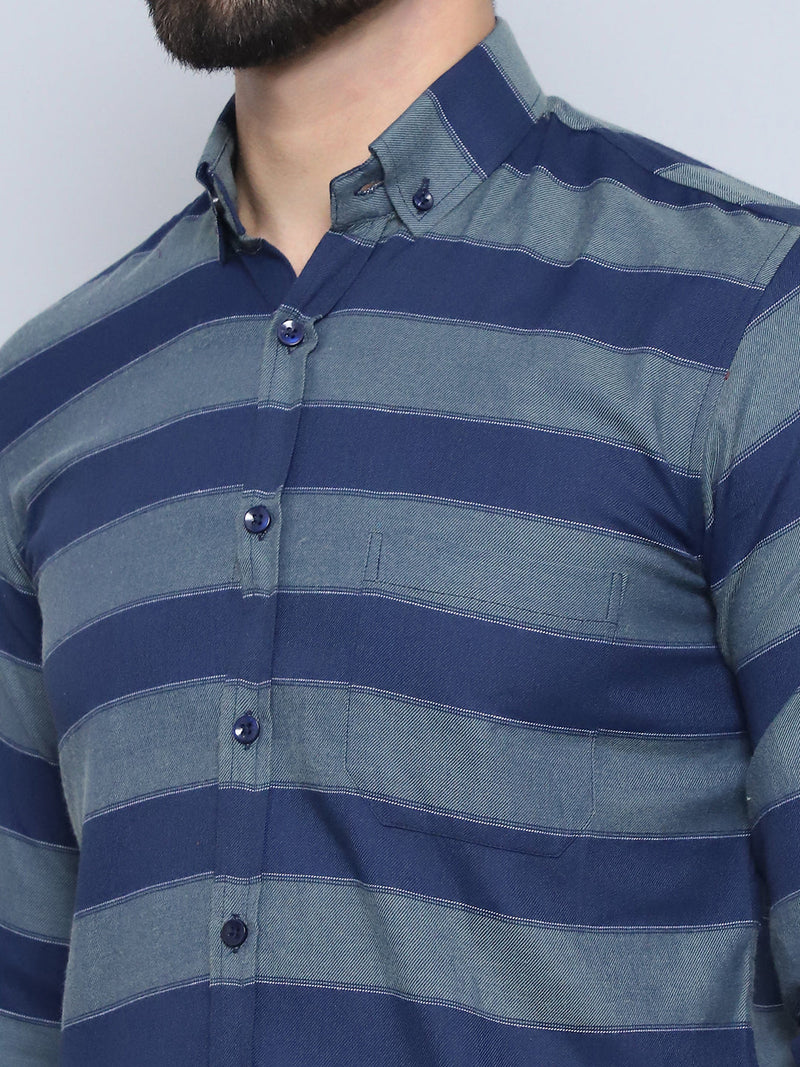 Striped Regular Fit Casual Shirt For Men