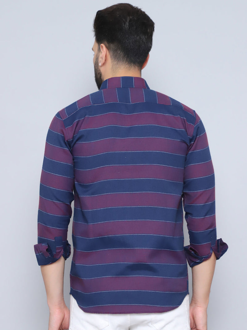 Striped Regular Fit Casual Shirt For Men