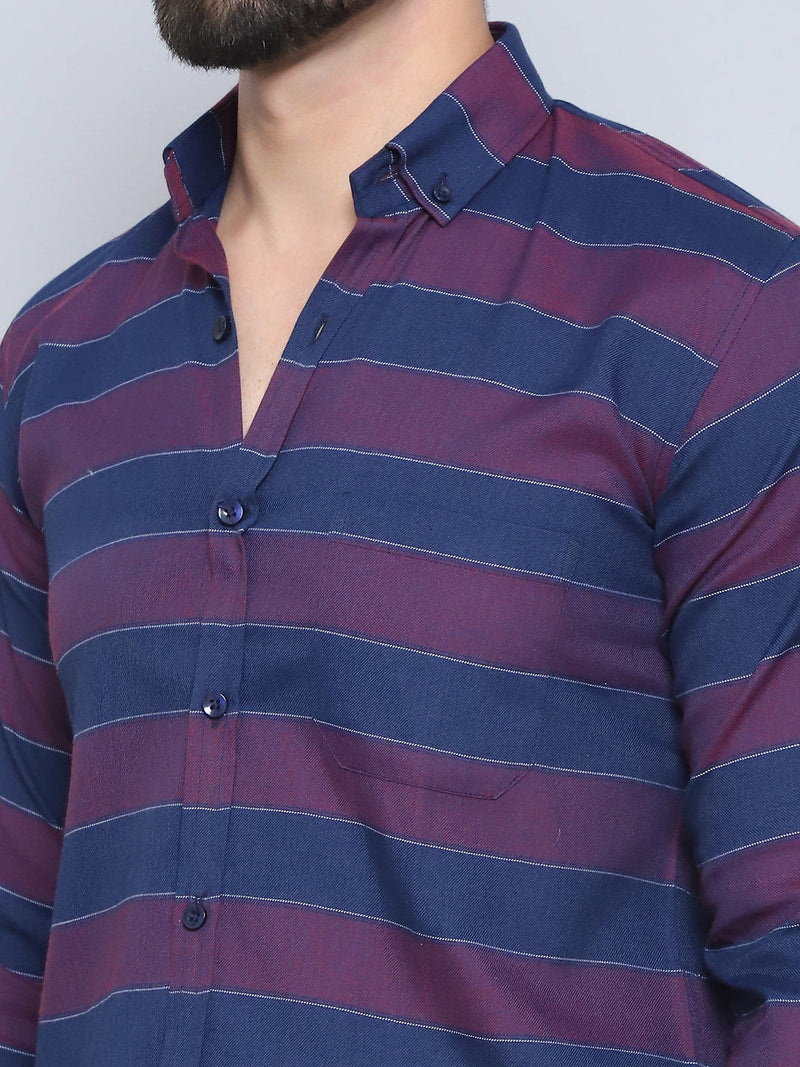 Striped Regular Fit Casual Shirt For Men