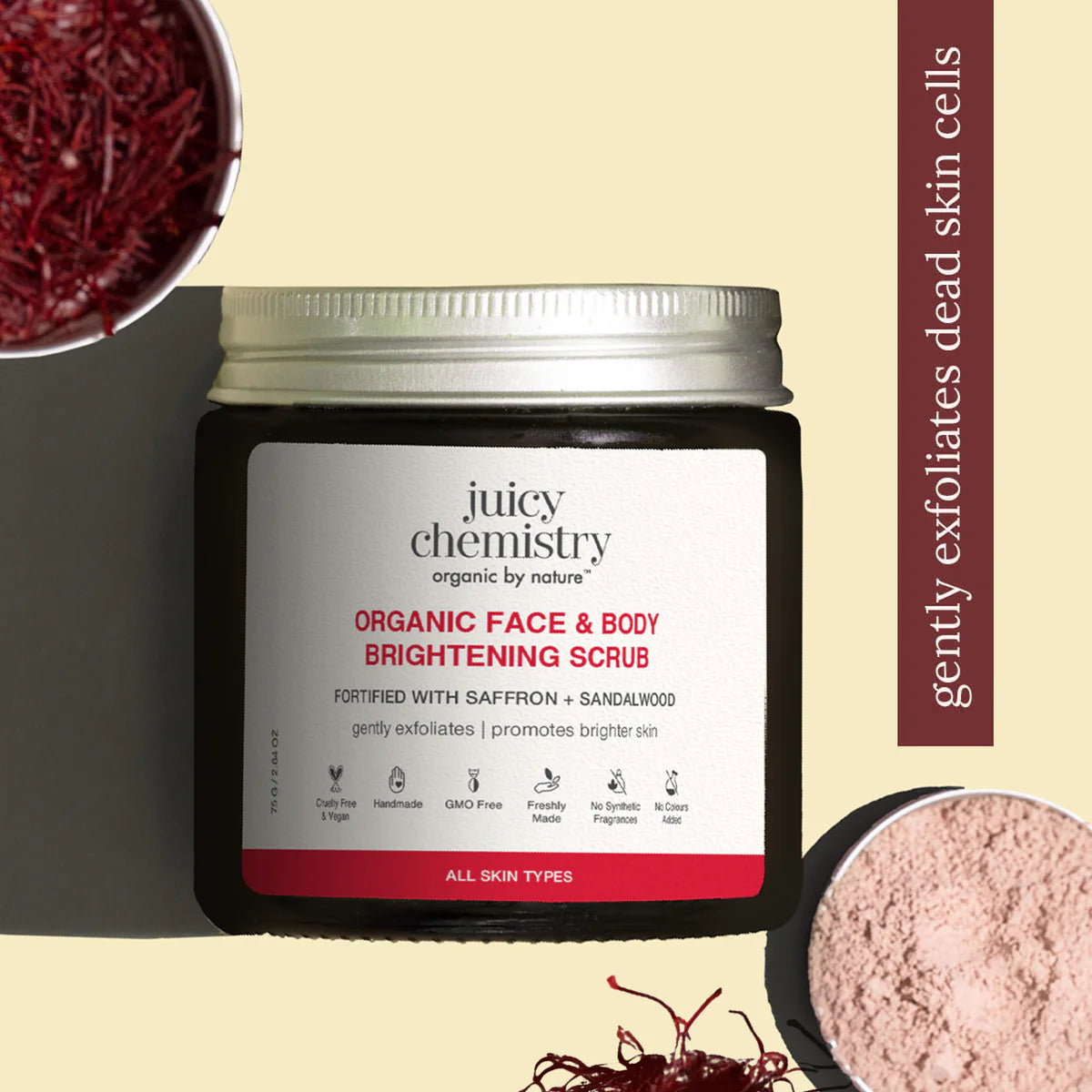 Saffron, Rose and Australian Sandalwood Face Scrub