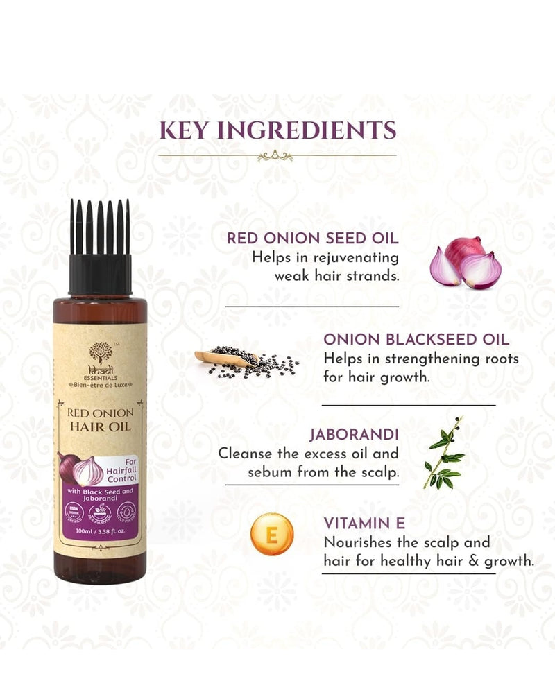 Khadi Eco Essentials Red Onion Oil (100 ml)