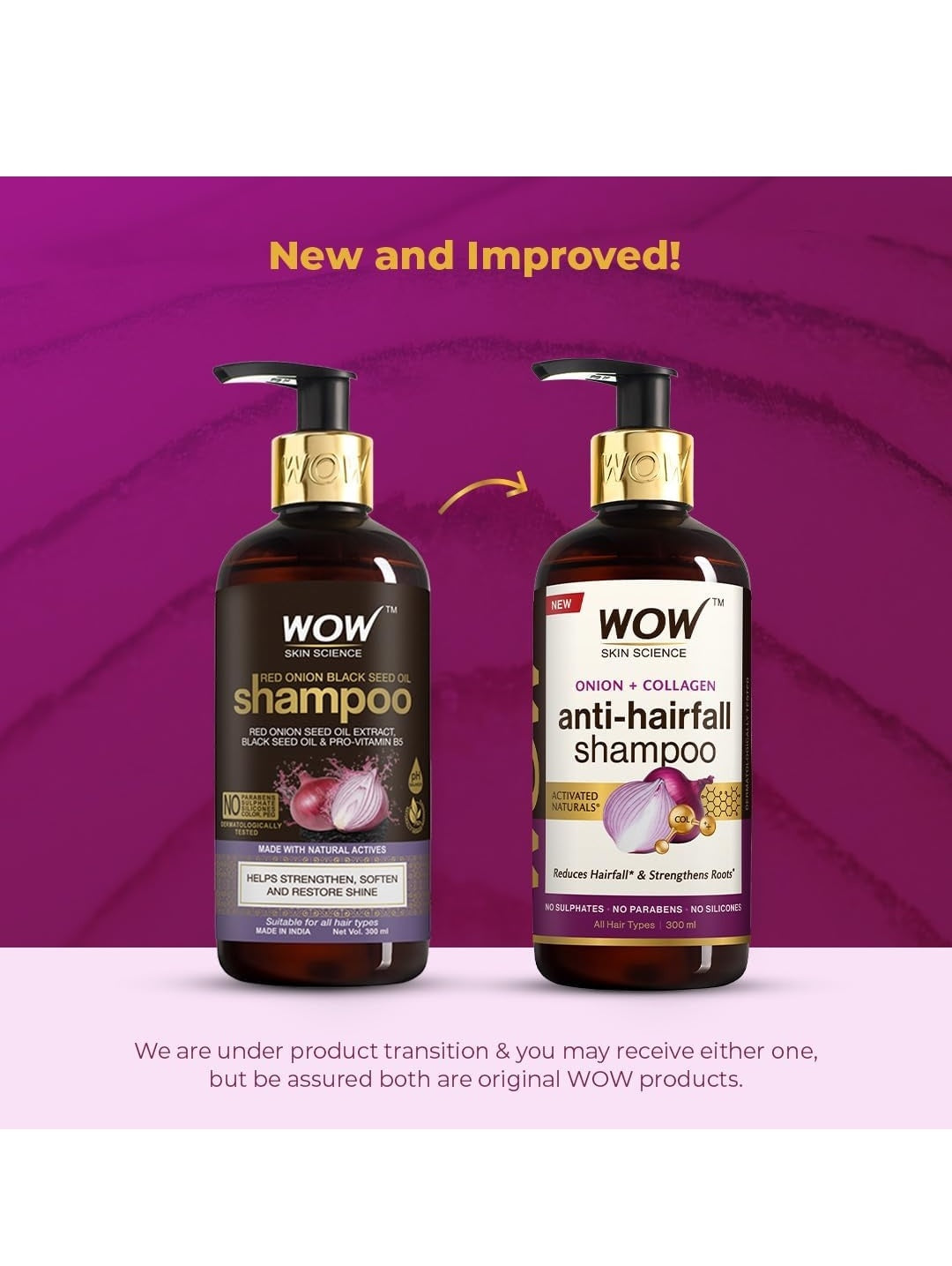 Wow Skin Science Red Onion Black Seed Oil Shampoo