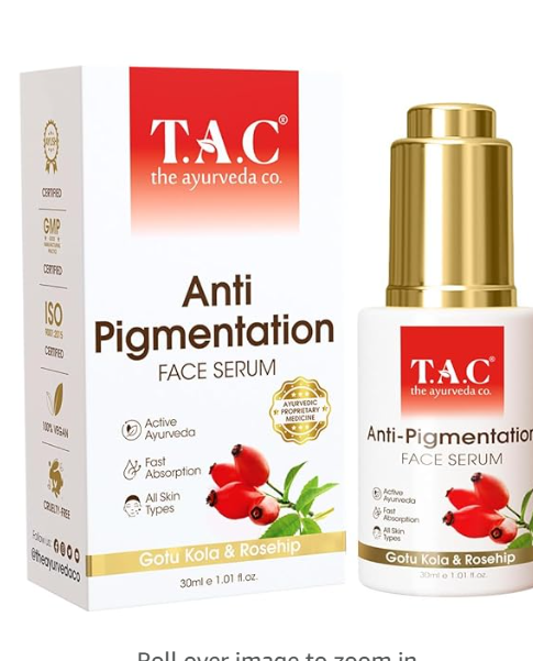 T.A.C Anti-Pigmentation Face Serum with Gotu Kola & Rosehip - Ayurvedic, Natural, and Organic Face Serum for Pigmentation Issue, 30ml