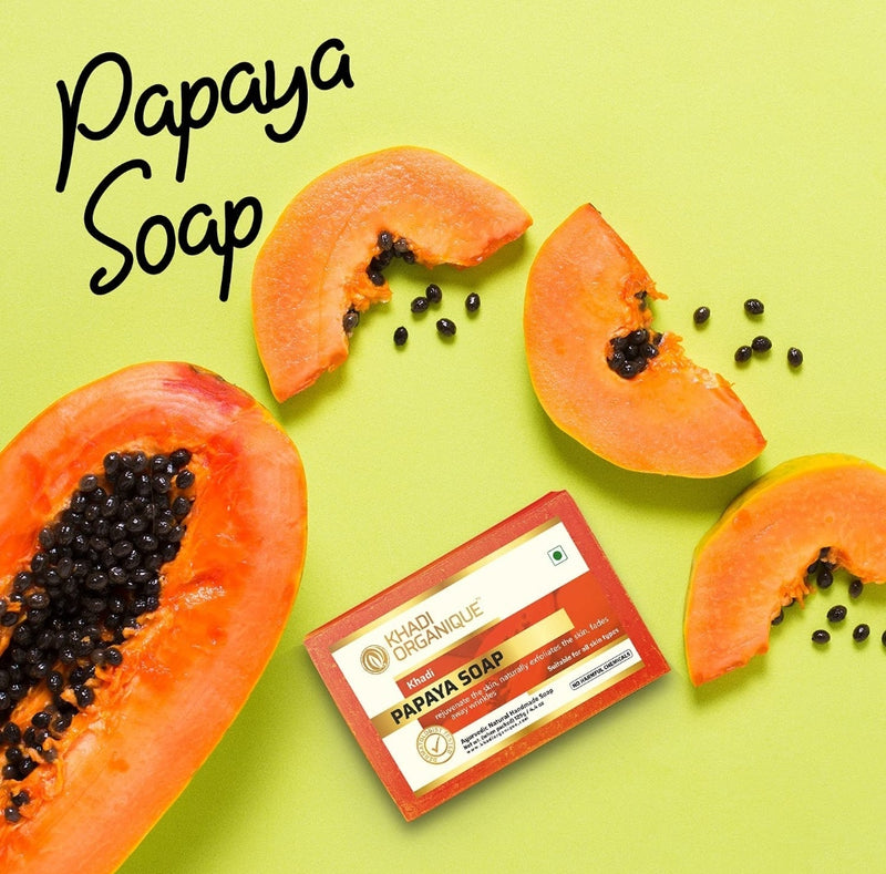 Khadi Organique Natural Herbal Papaya Soap